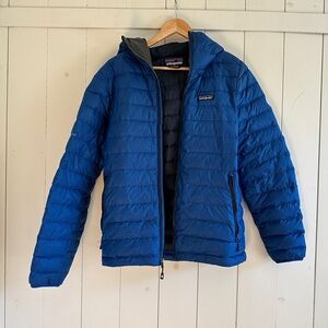 Men’s Patagonia  blue down jacket size small